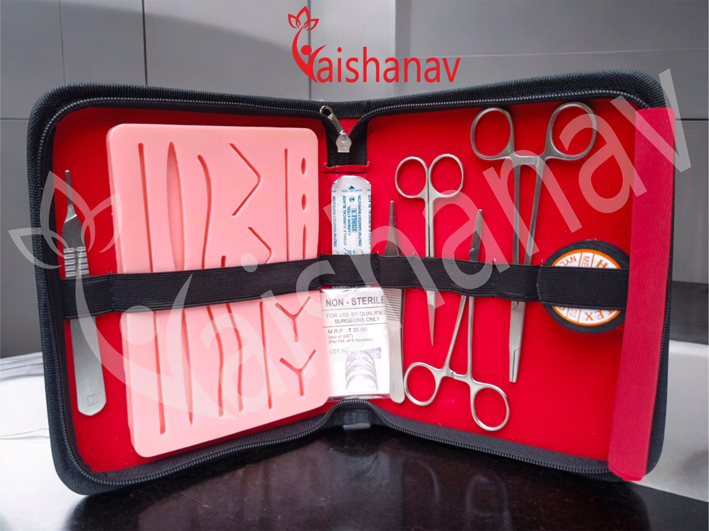 Vaishanav Suture Practice Kit with Advanced Model Skin Pad for Medical Students