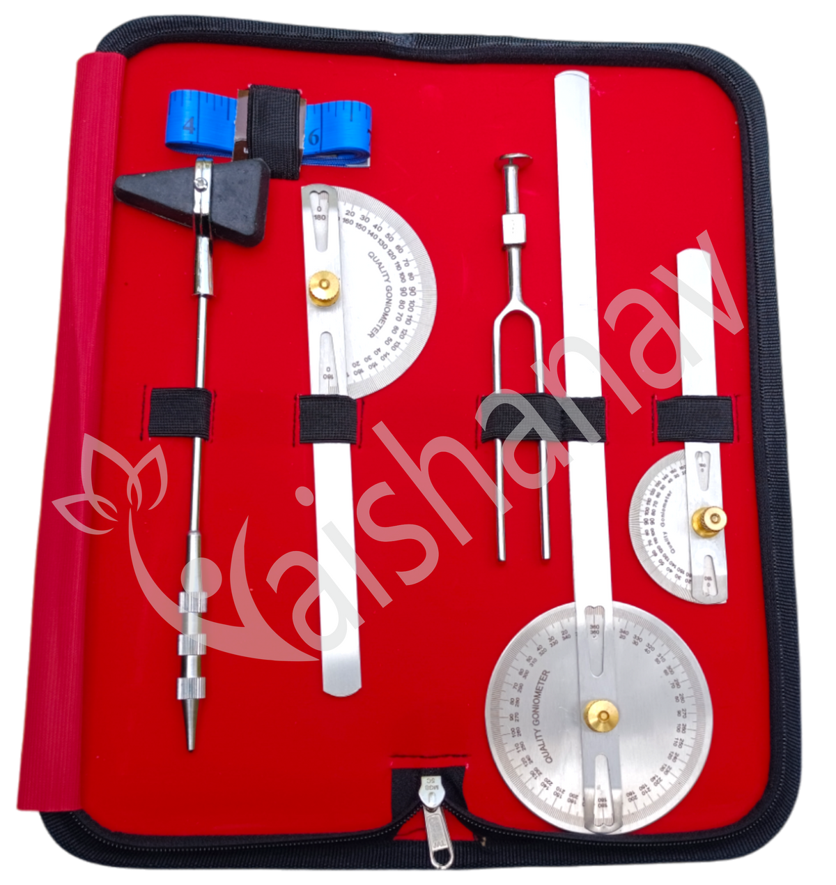 Vaishanav Goniometer Set Physiotherapy Kit – Set of 3 Goniometers - ROM Measurement Tool
