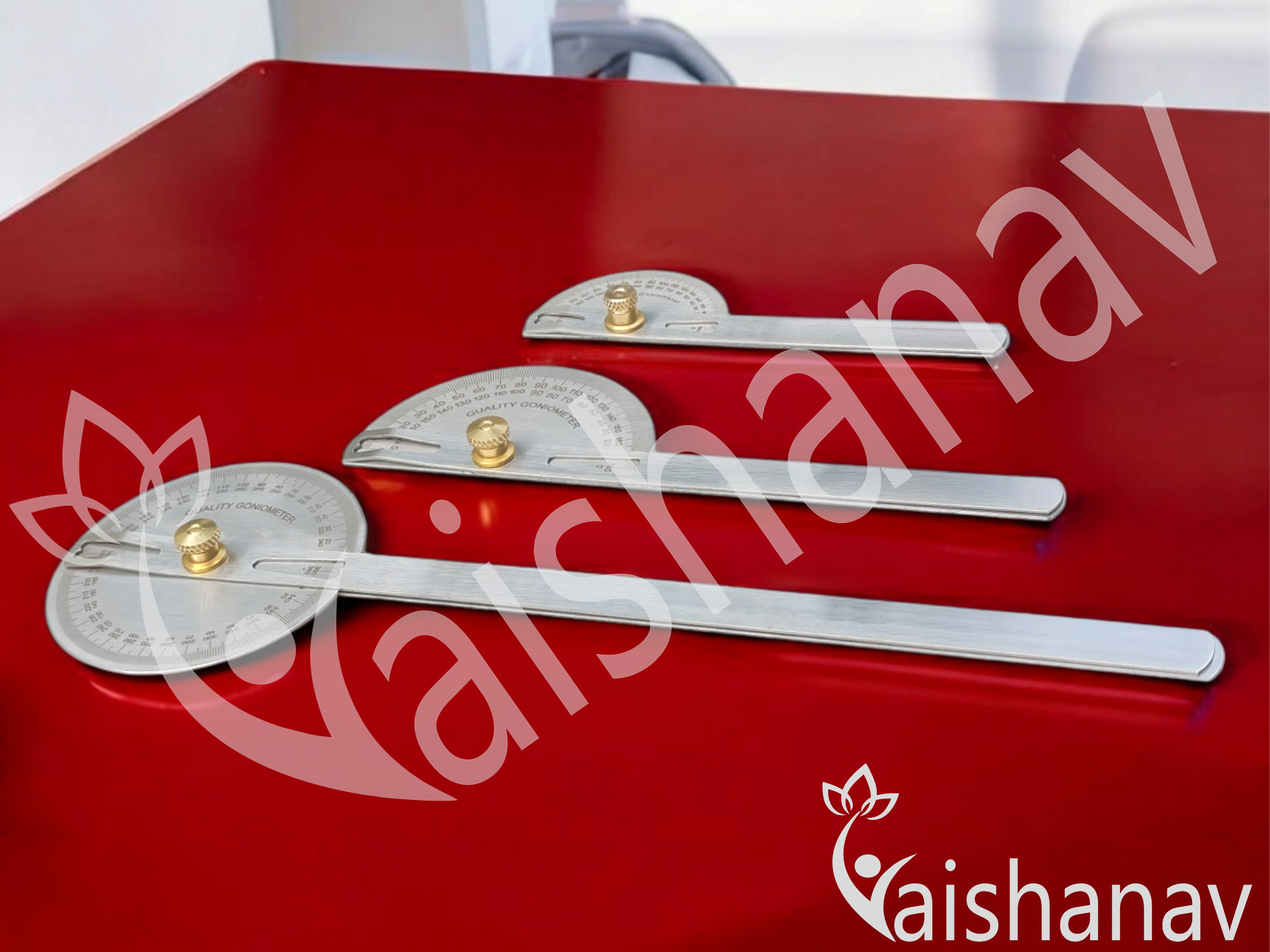 Vaishanav Goniometer Set Physiotherapy Kit – Set of 3 Goniometers - ROM Measurement Tool