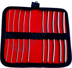 Vaishanav Hegar Dilator Set No. 2–12 with Pouch | 10 Pcs Premium Stainless Steel Medical Dilators | Reusable & Autoclavable Gynecology & Urology Instruments