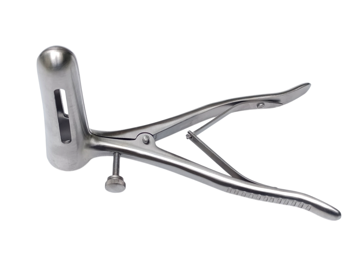 Sims Rectal Speculum with Screw and Fenestrated Blades
