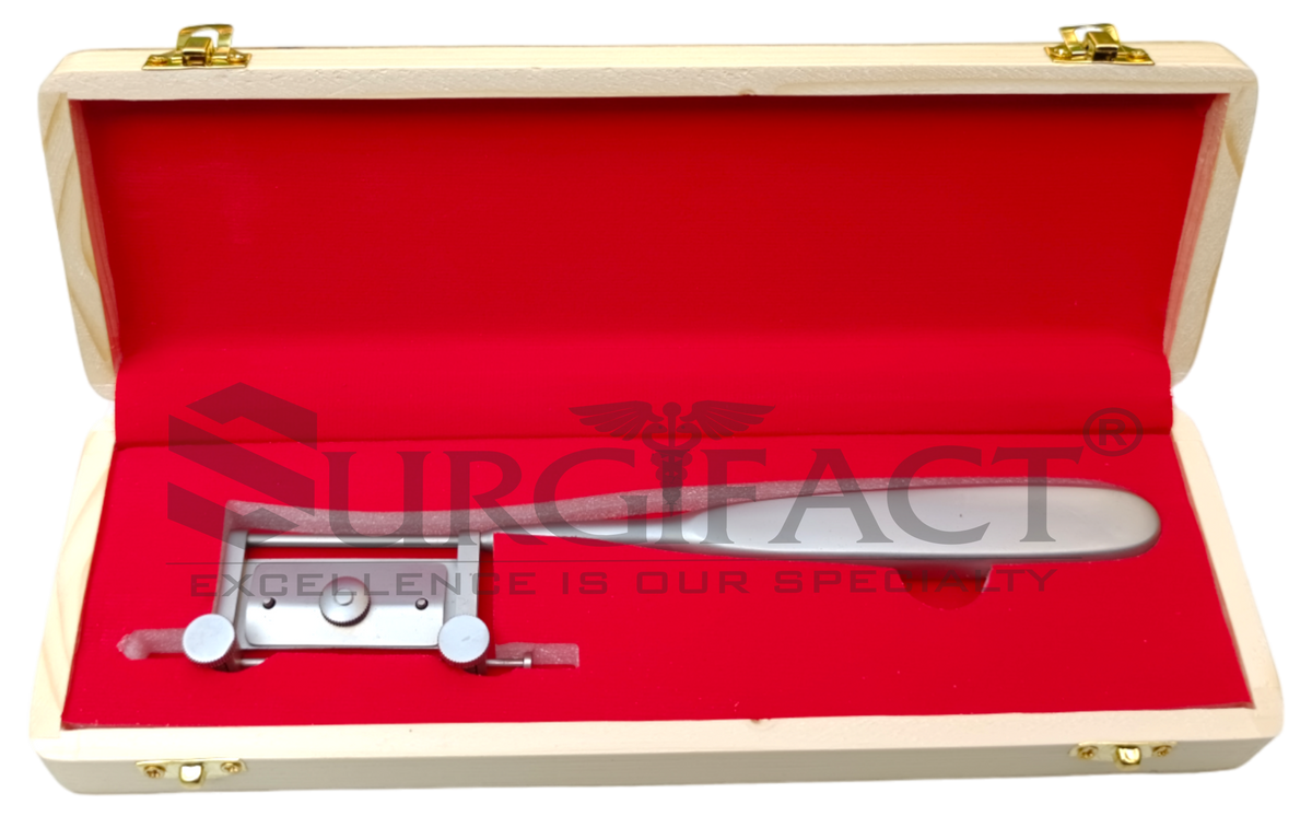 Surgifact Skin Grafting Knife Small Silver Handle with Wooden Box
